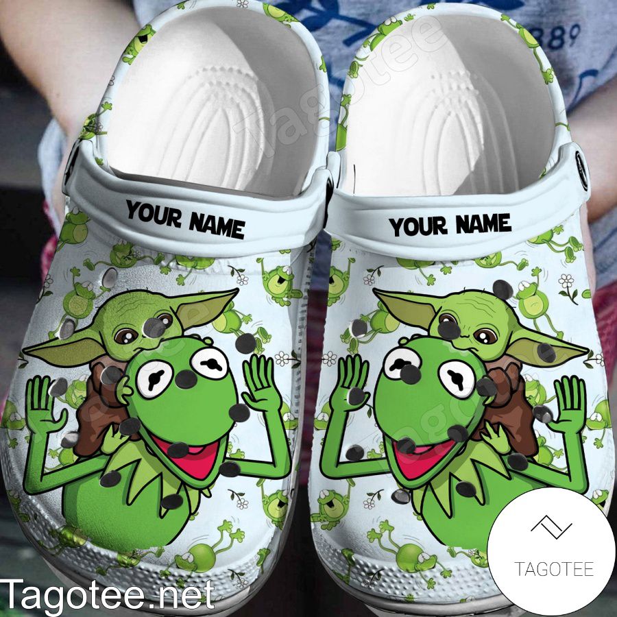 Personalized Baby Yoda And Frog Crocs Clogs