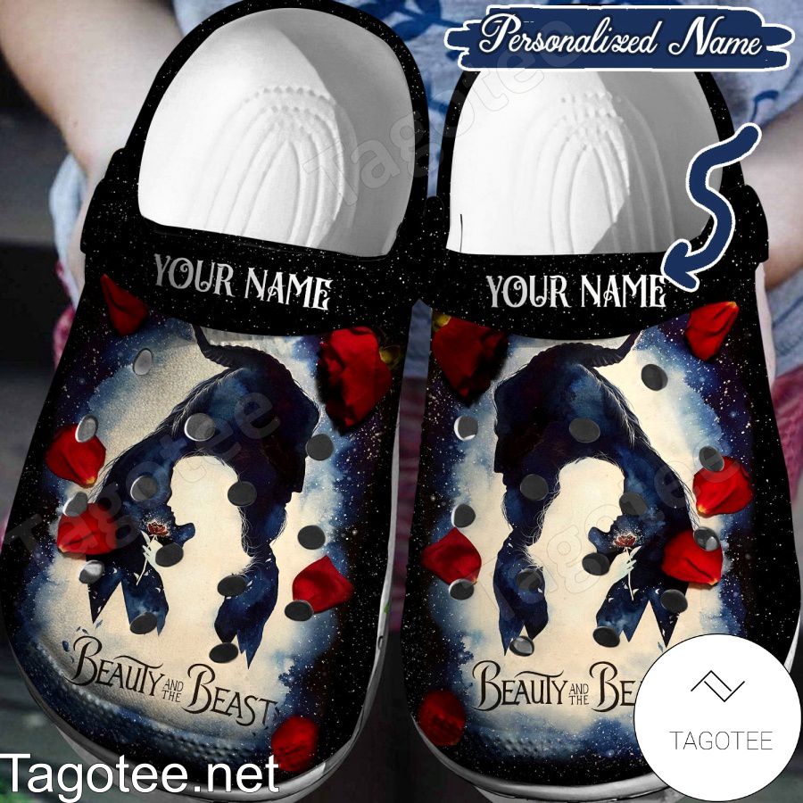 Personalized Beauty And The Beast Galaxy Crocs Clogs