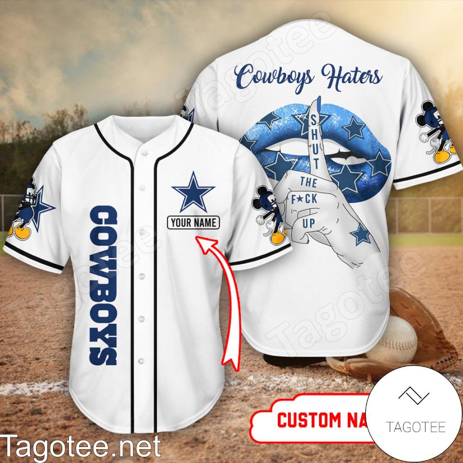 Personalized Dallas Cowboys Lip Shut The Fuck Up Baseball Jersey