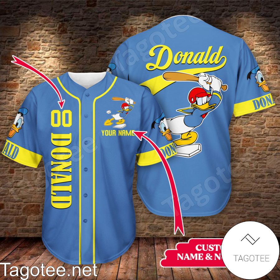 Personalized Donald Blue Baseball Jersey