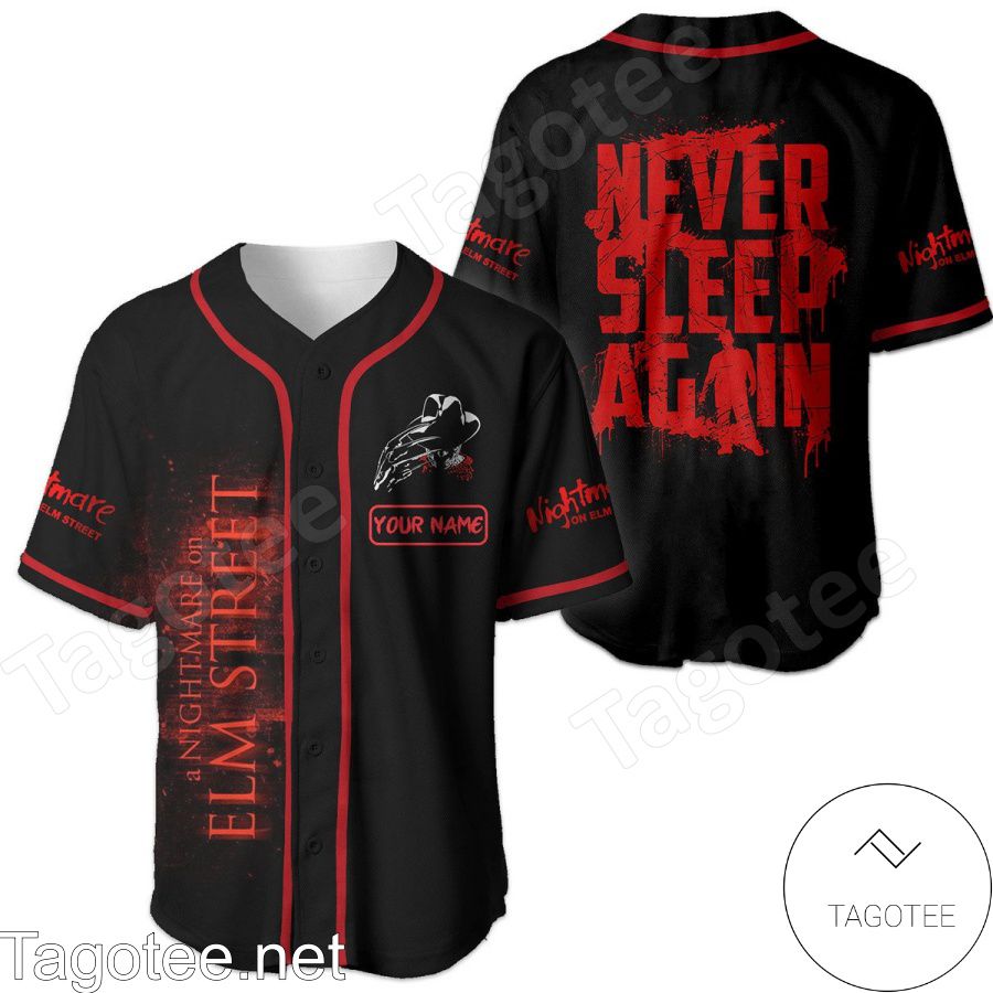 Personalized Freddy Krueger Never Sleep Again Baseball Jersey