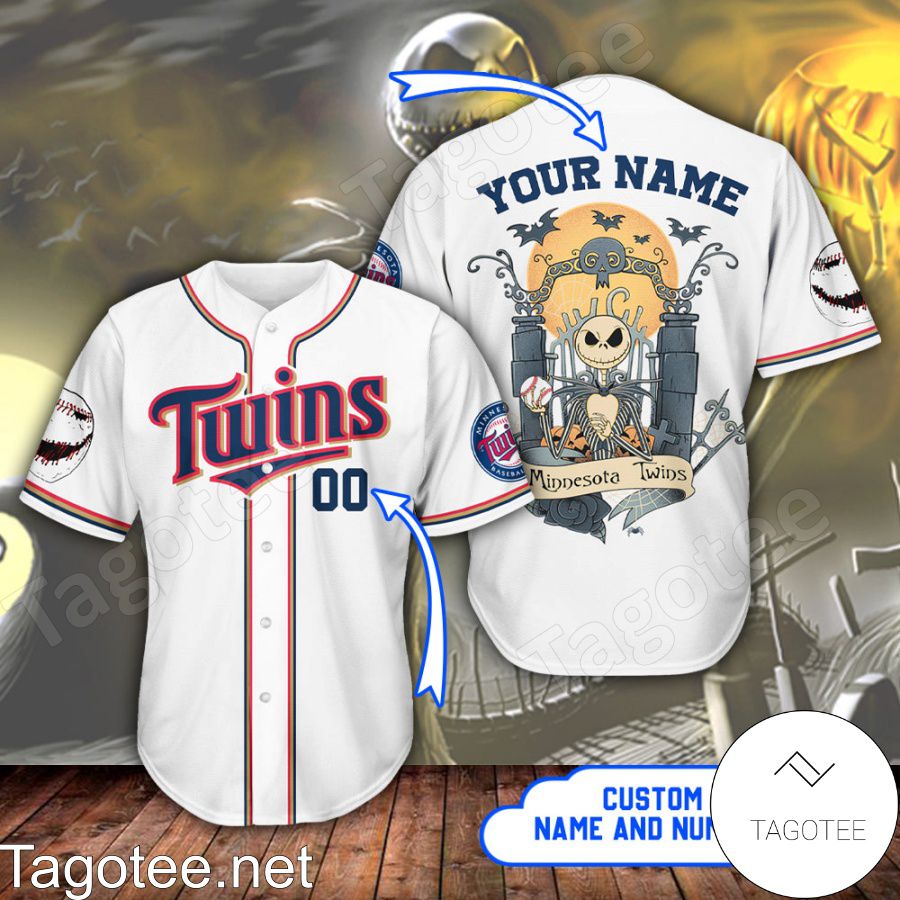 Personalized Jack Skellington Minnesota Twins Baseball Jersey