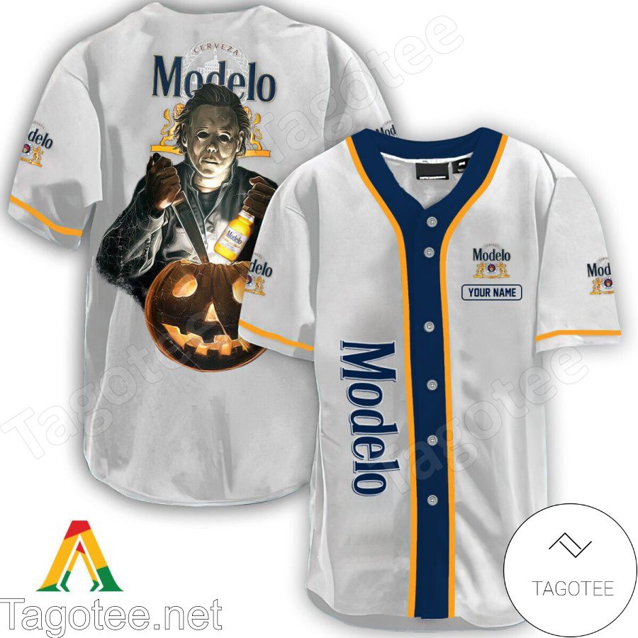 Personalized Scary Michael Myers Pumpkin Modelo Baseball Jersey