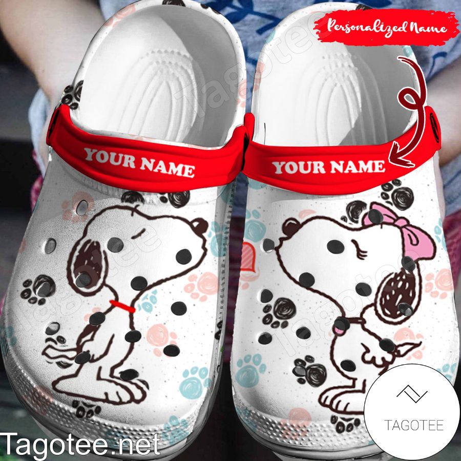 Personalized Snoopy And Girlfriend Crocs Clogs