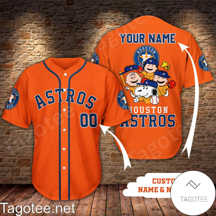 Personalized Snoopy Peanuts Houston Astros Baseball Jersey