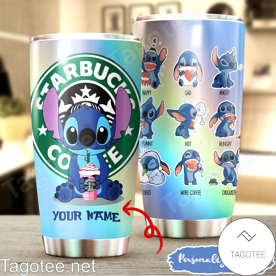 Personalized Stitch Emotion With Starbucks Tumbler