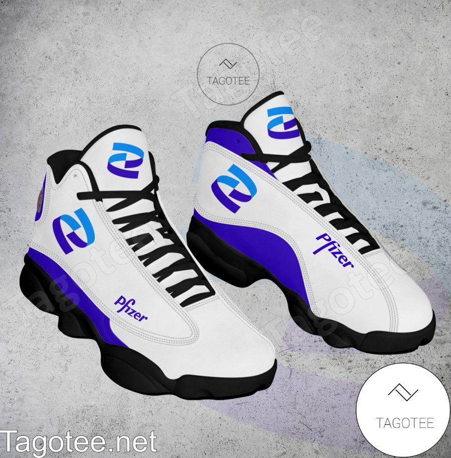 Pfizer Logo Air Jordan 13 Shoes - EmonShop a