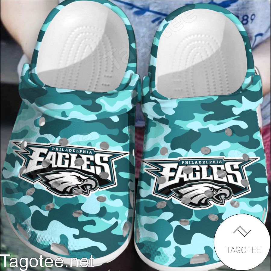 Philadelphia Eagles Green Camouflage Crocs Clogs