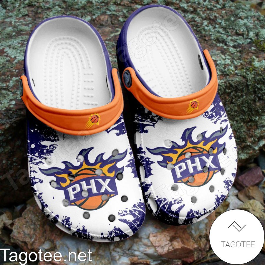 Phoenix Suns Purple Splash Crocs Clogs