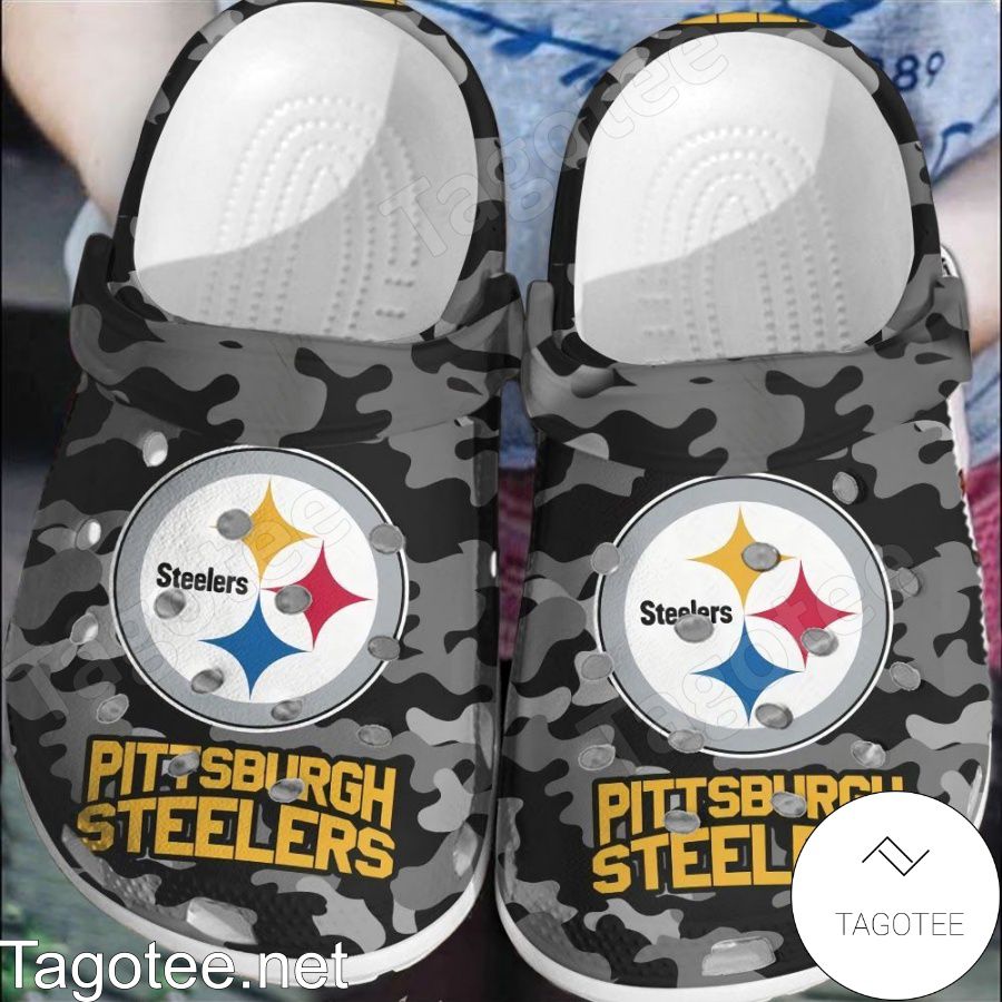 Pittsburgh Steelers Camouflage Crocs Clogs