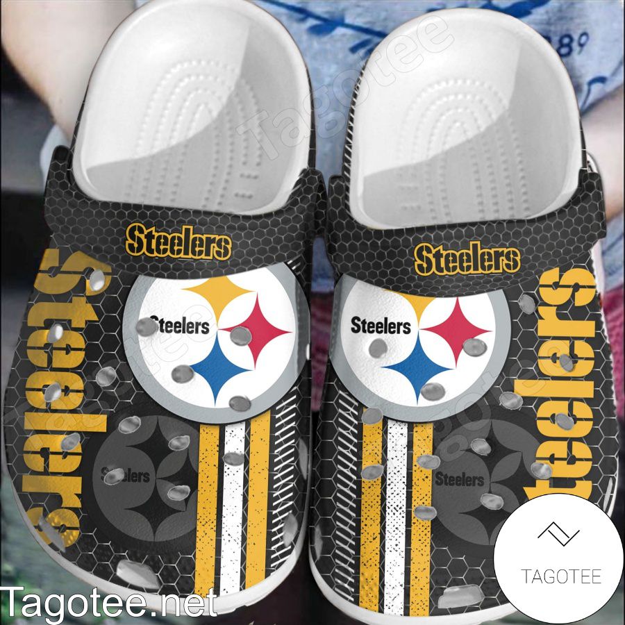 Pittsburgh Steelers Hive Pattern Crocs Clogs