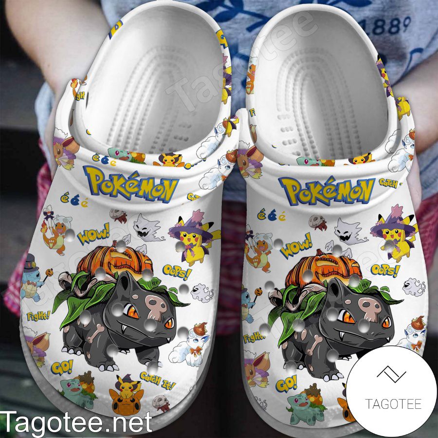 Pokemon Bulbasaur Pumpkin Halloween Crocs Clogs