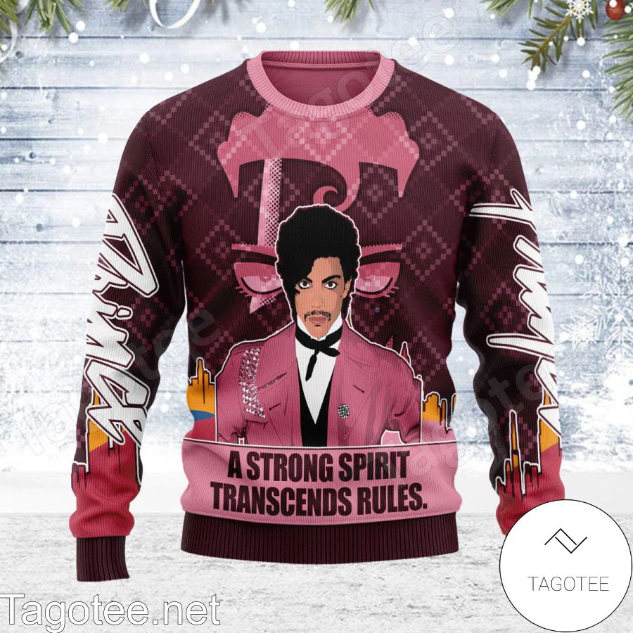 Prince A Strong Spirit Transcends Rules Ugly Christmas Sweater