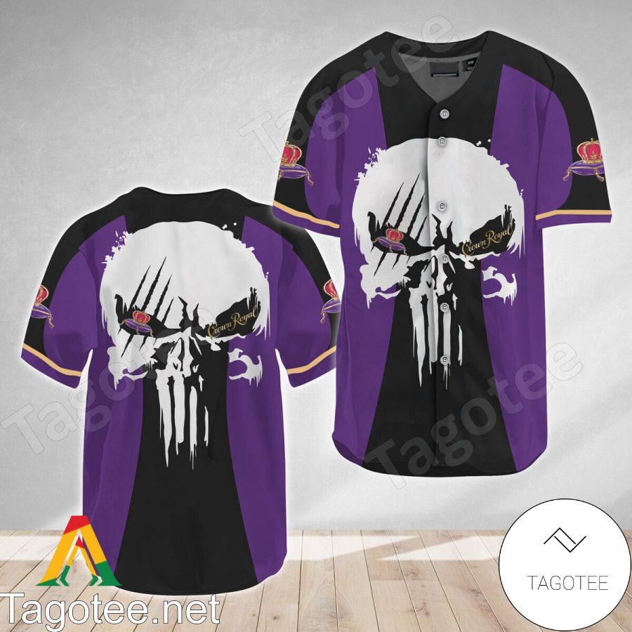 Punisher Skull Crown Royal Baseball Jersey