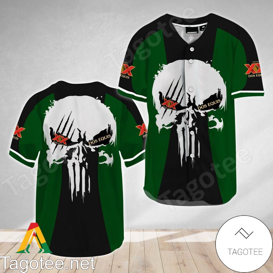 Punisher Skull Dos Equis Baseball Jersey