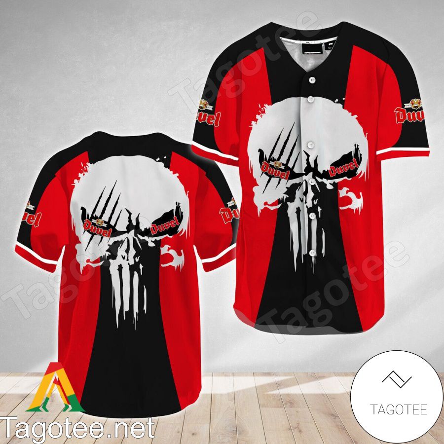 Punisher Skull Duvel Beer Baseball Jersey