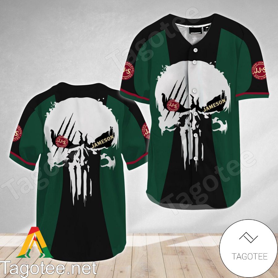 Punisher Skull Jameson Whiskey Baseball Jersey