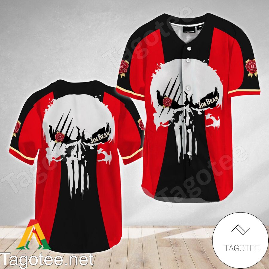 Punisher Skull Jim Beam Baseball Jersey