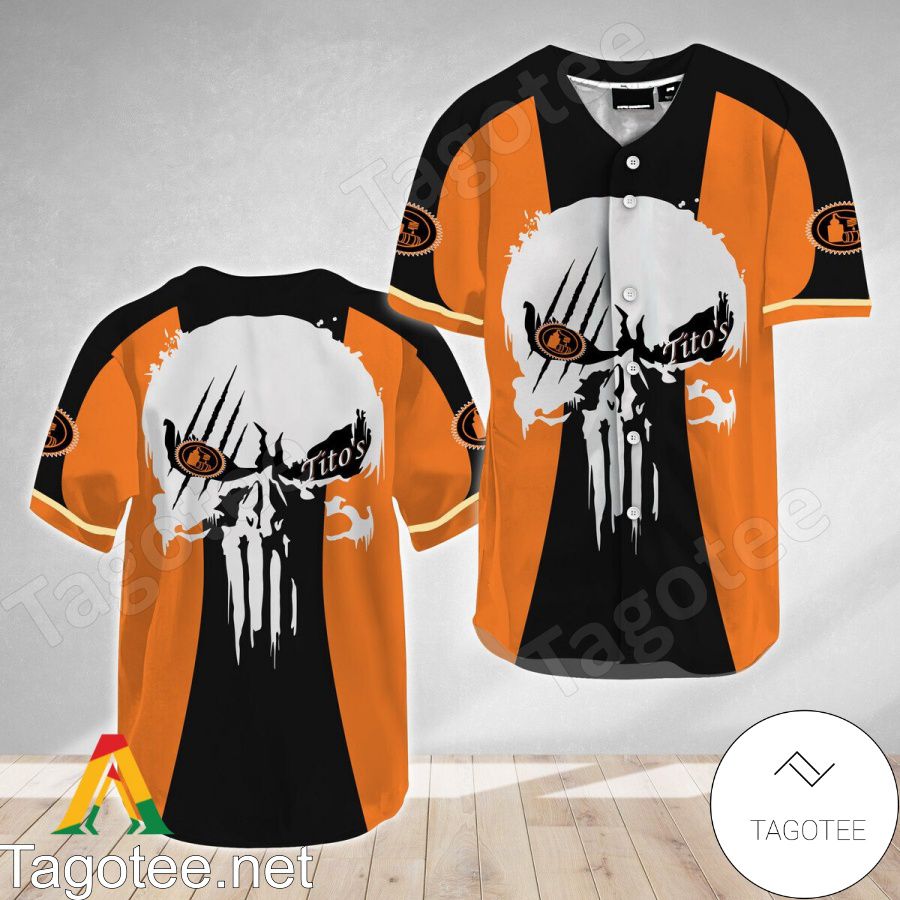 Punisher Skull Tito's Vodka Baseball Jersey