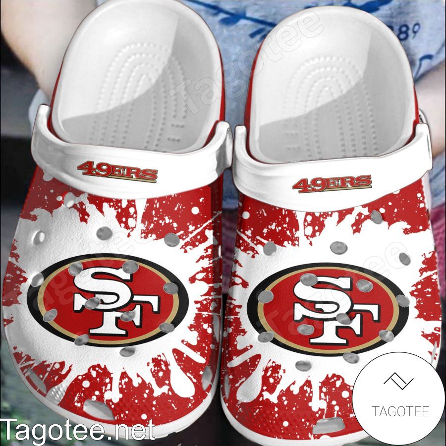 San Francisco 49ers Logo Color Splash Crocs Clogs