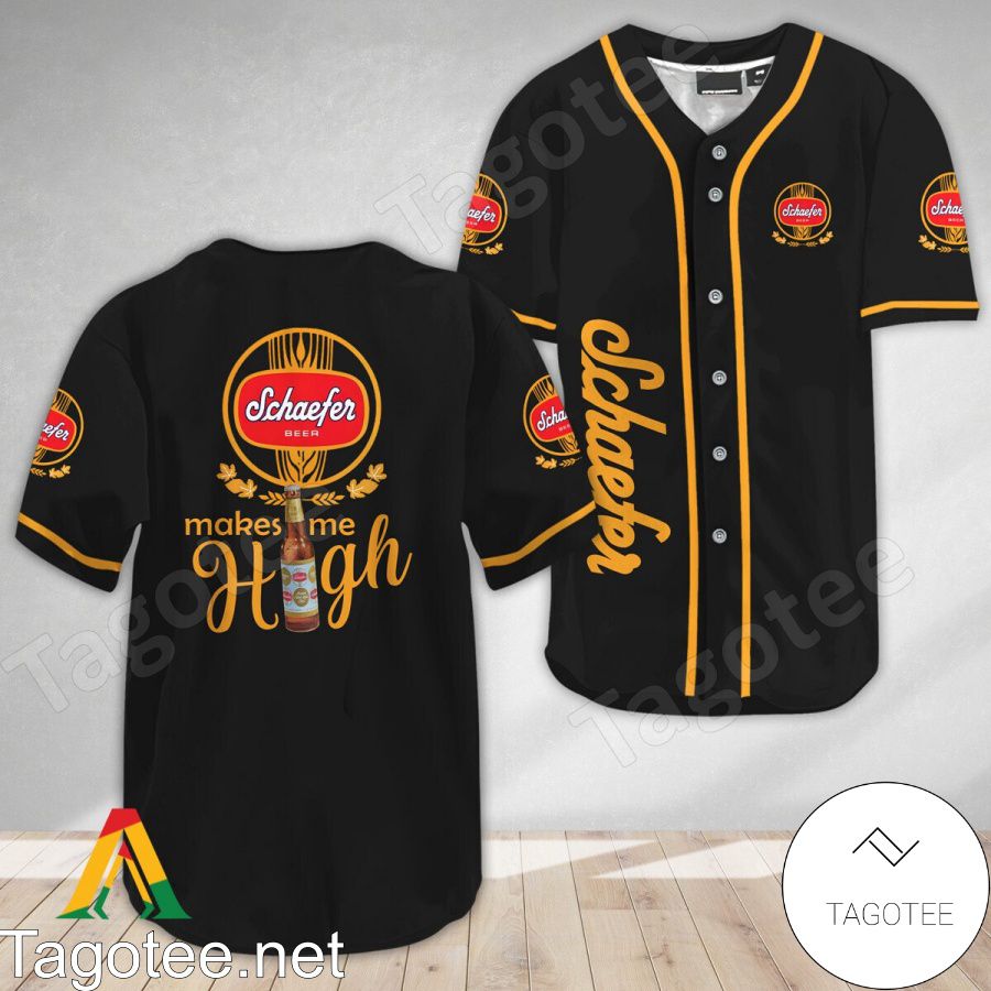 Schaefer Beer Make Me High Baseball Jersey