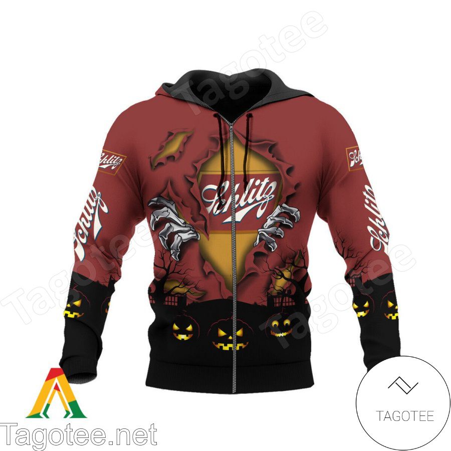 Schlitz Beer Scary Night Halloween Hoodie a