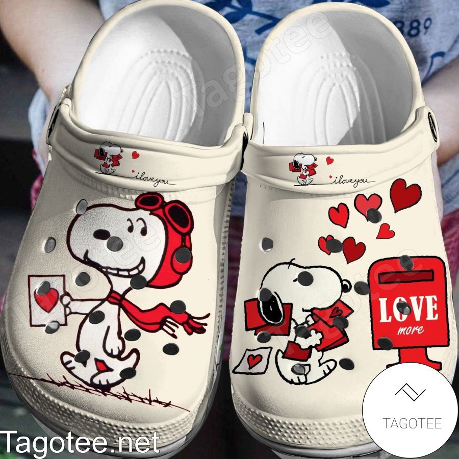 Snoopy And Love Letters Crocs Clogs