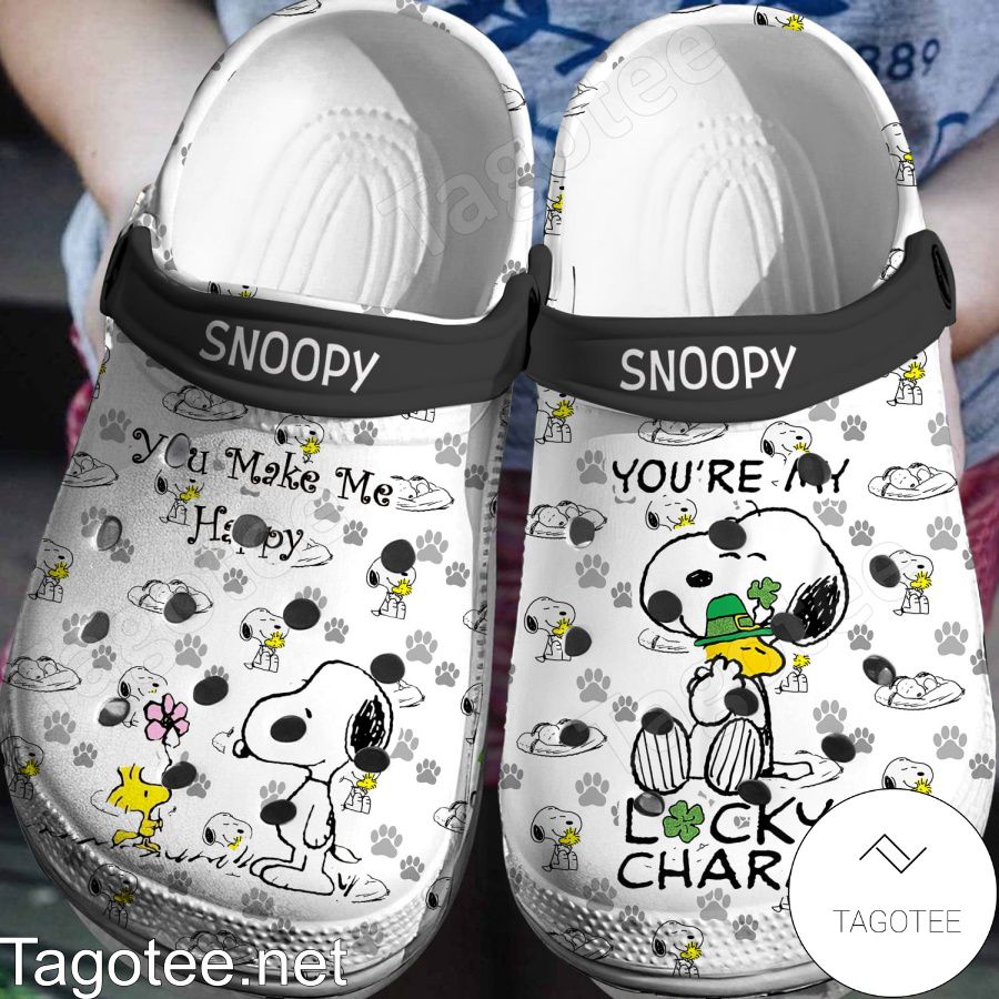 Snoopy And Woodstock You Make Me Happy Crocs Clogs