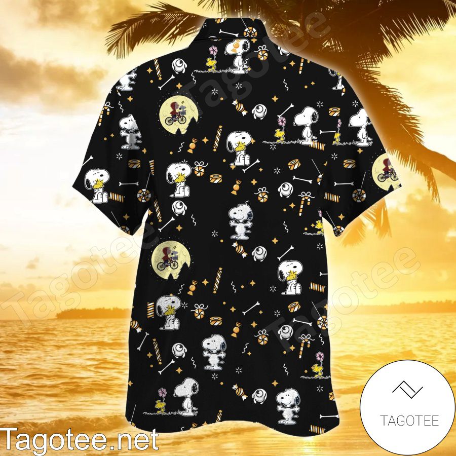 Snoopy Candy Black Hawaiian Shirt a