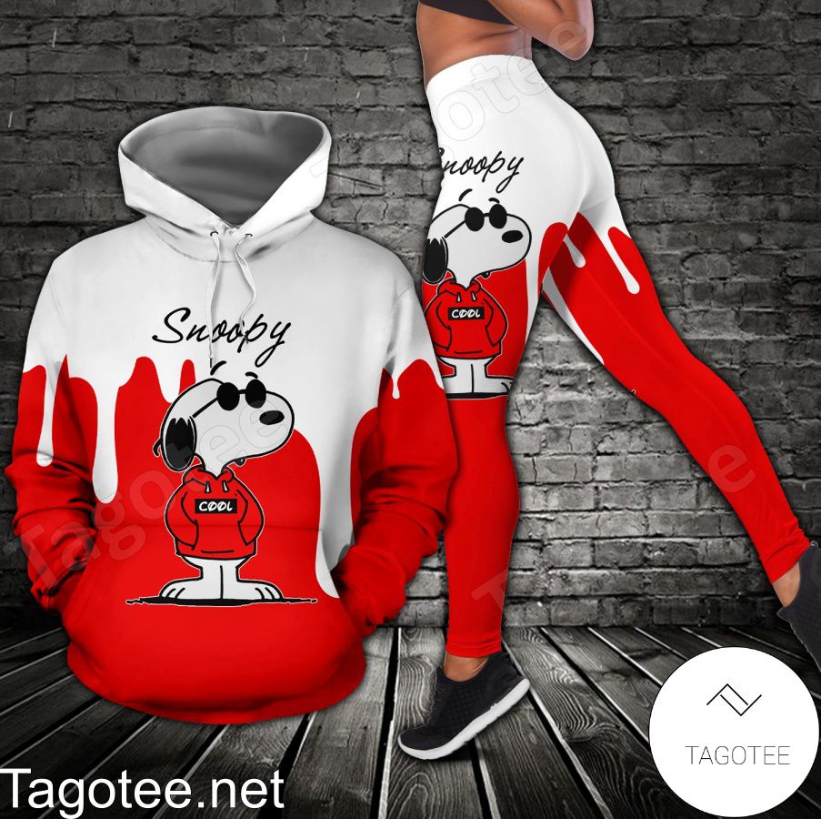 Snoopy Cool Red And White Shirt, Tank Top And Leggings