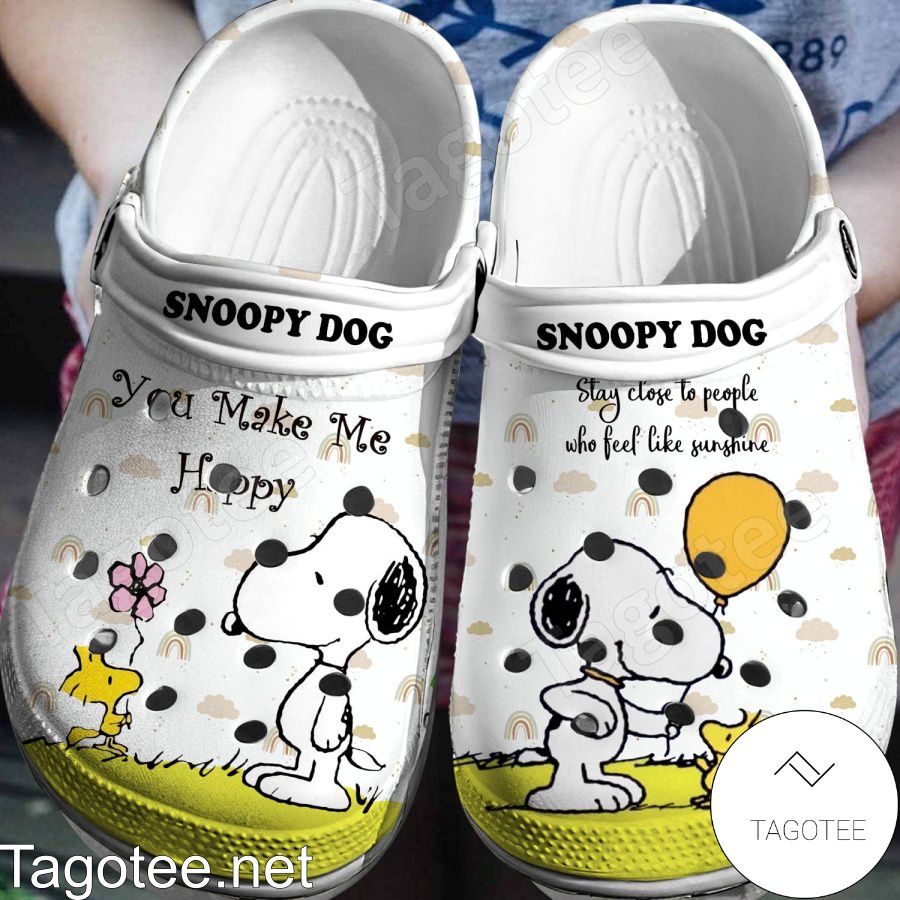 Snoopy Dog You Make Me Happy Crocs Clogs