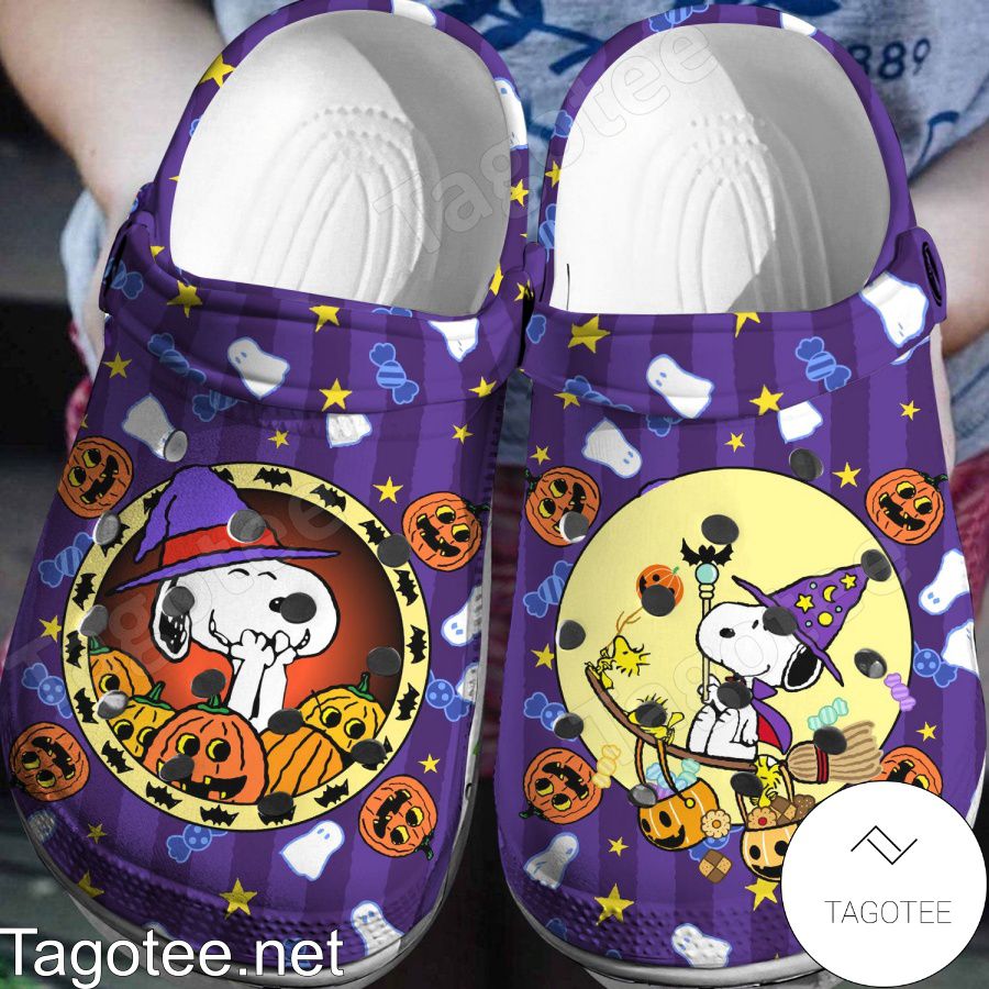 Snoopy Halloween Purple Crocs Clogs