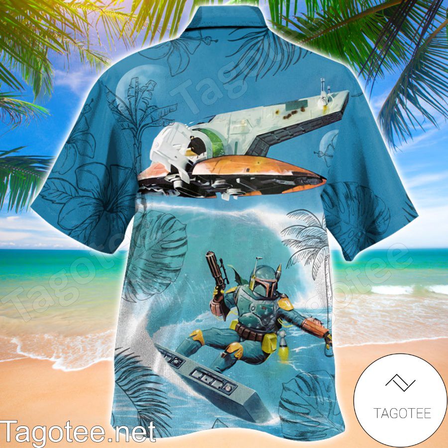 Star Wars Boba Surfing Hawaiian Shirt a