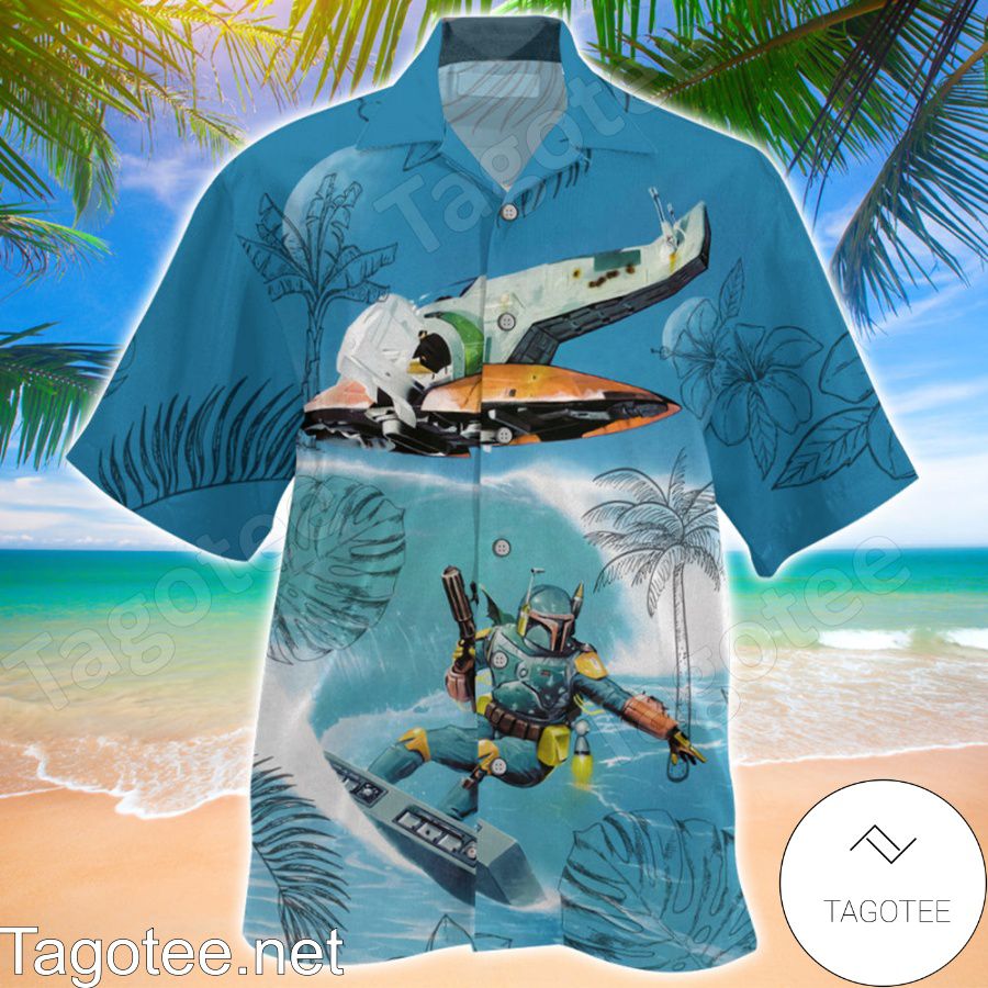 Star Wars Boba Surfing Hawaiian Shirt