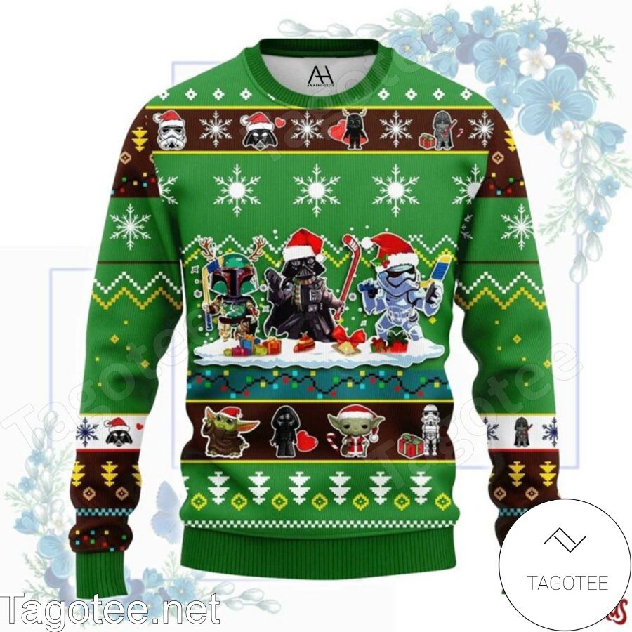 Star Wars Cute Green Ugly Christmas Sweater