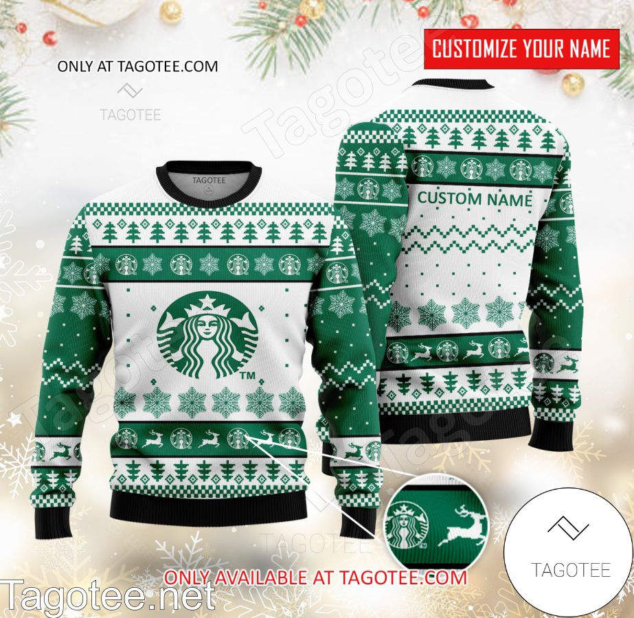 Starbucks Logo Personalized Ugly Christmas Sweater - MiuShop