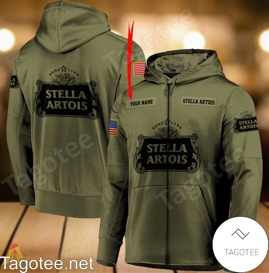 Stella Artois Military Green Personalized Hoodie a