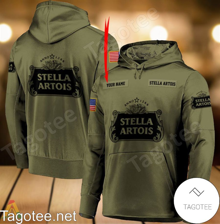 Stella Artois Military Green Personalized Hoodie