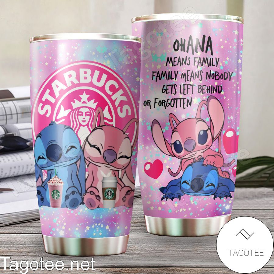 Stitch And Angel Starbucks Tumbler