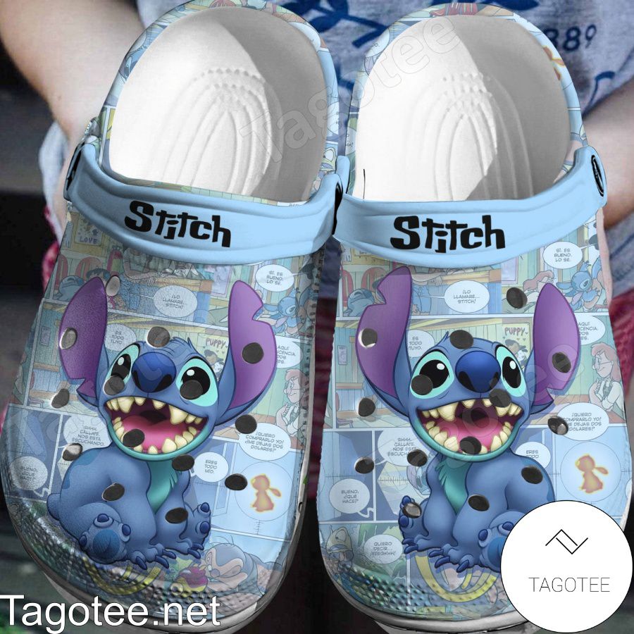 Stitch And Comic Crocs Clogs