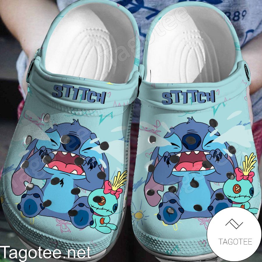 Stitch Crying Crocs Clogs