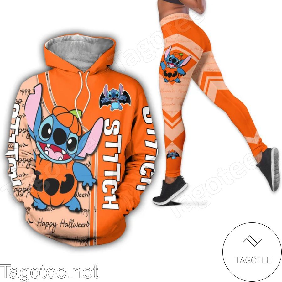 Stitch Happy Halloween Hoodie And Leggings