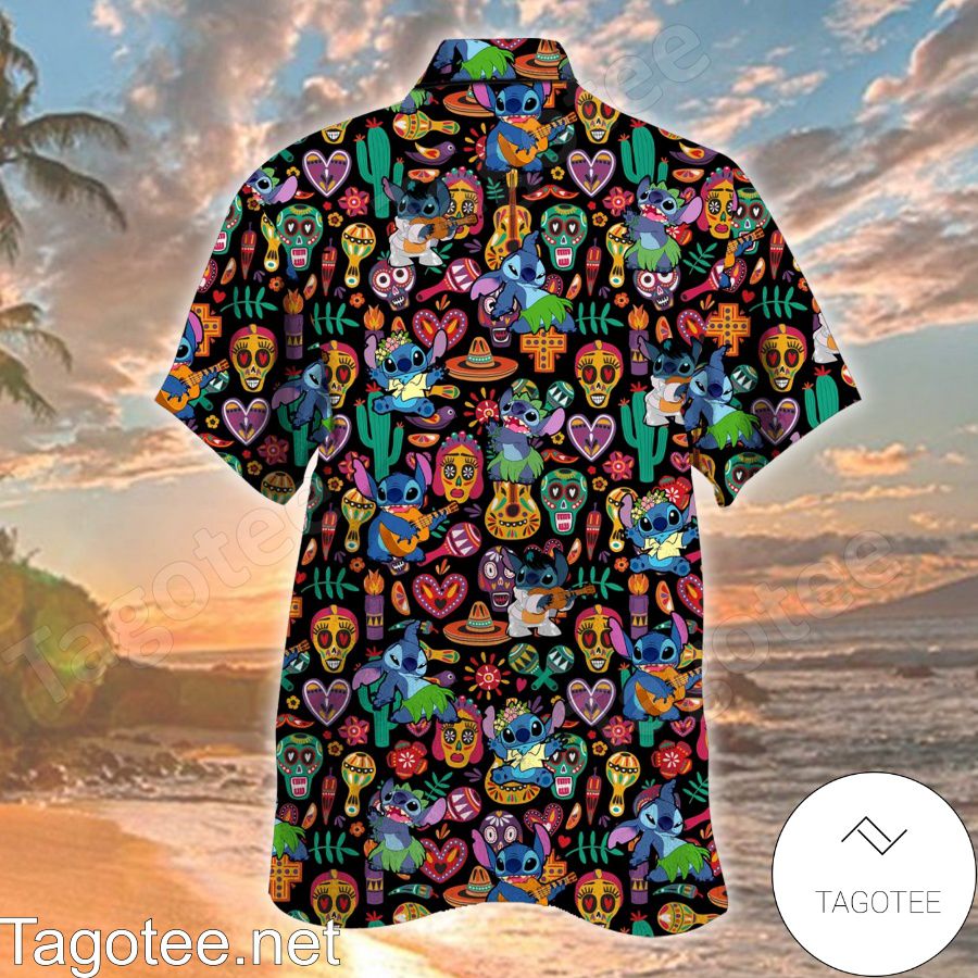 Stitch Hippie Pattern Hawaiian Shirt a