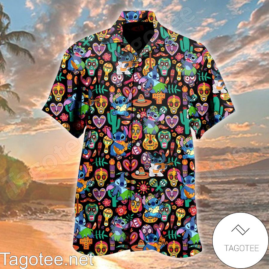 Stitch Hippie Pattern Hawaiian Shirt