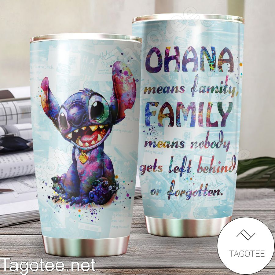 Stitch Ohana Multicolor Watercolor Tumbler