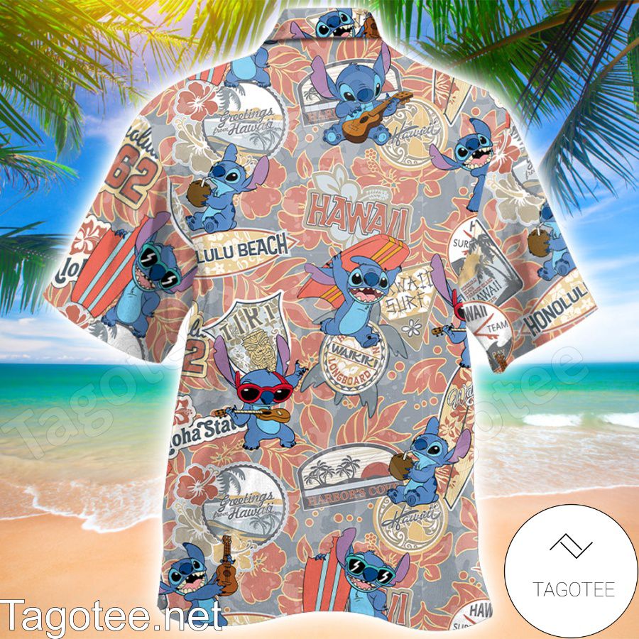 Stitch Onnolulu Beach Hawaiian Shirt a