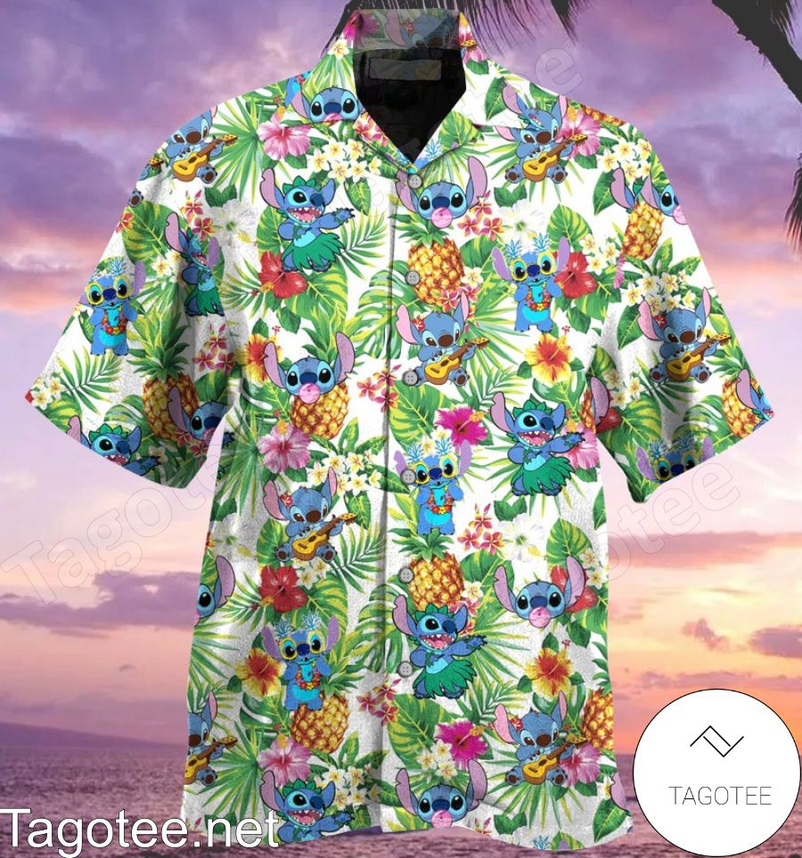 Stitch Pineapple Tropical Pattern Hawaiian Shirt