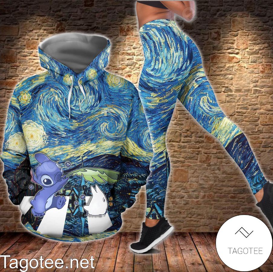 Stitch Starry Night Shirt, Tank Top And Leggings