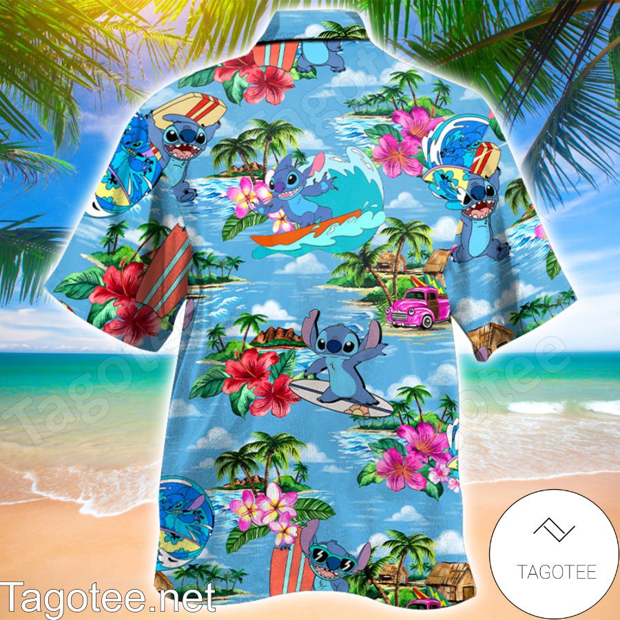 Stitch Summer Beach Hawaiian Shirt a