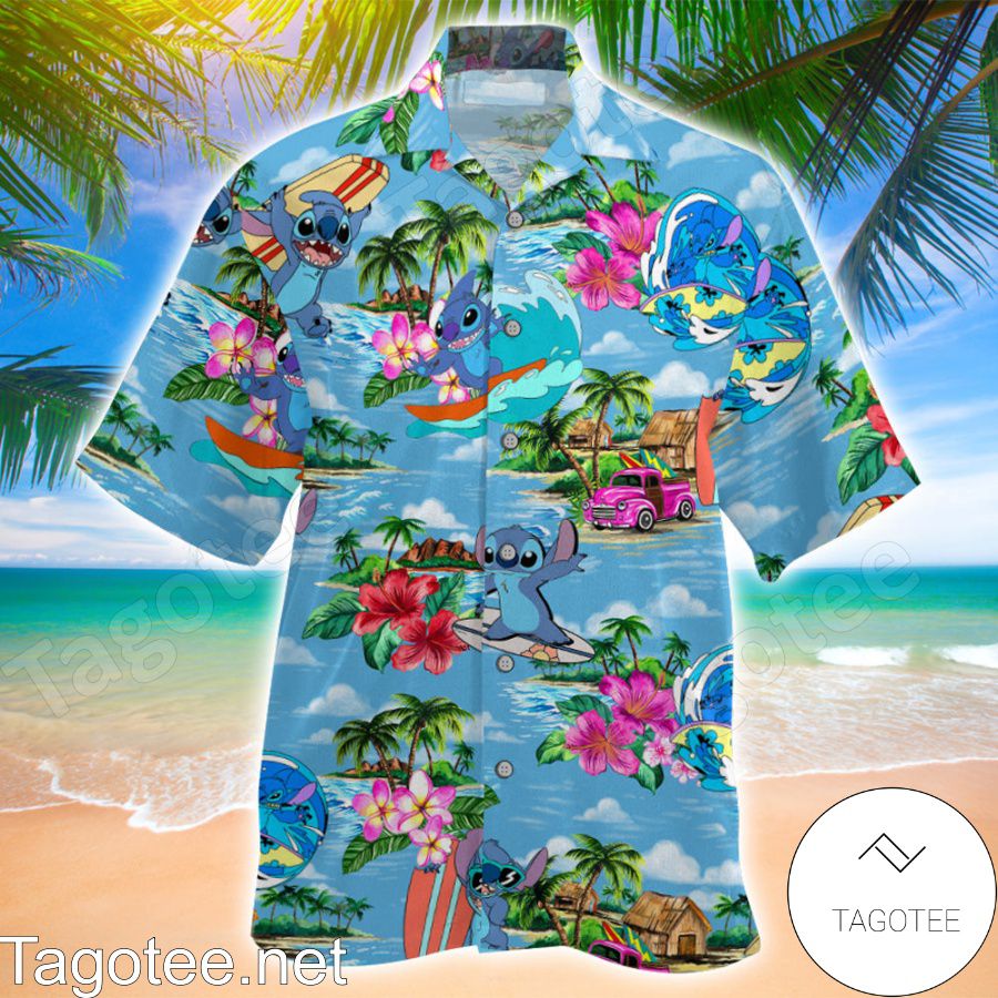 Stitch Summer Beach Hawaiian Shirt